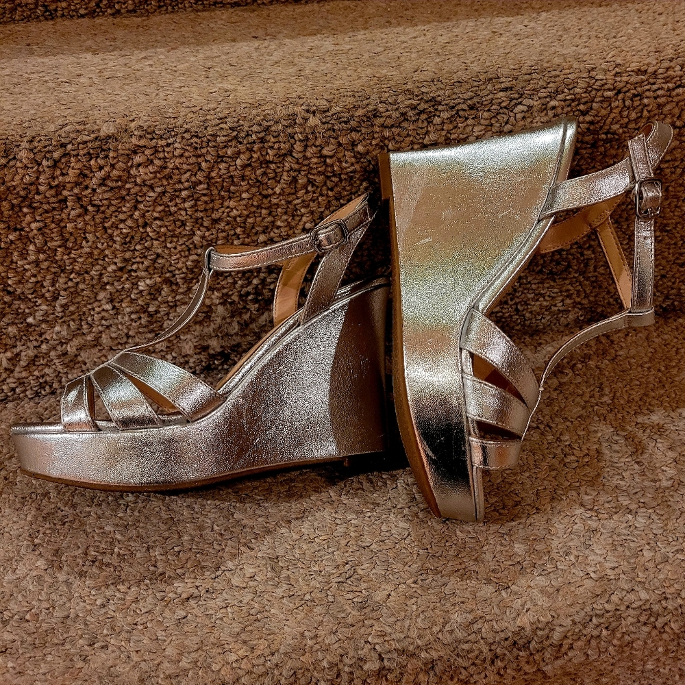 Michael Shannon silver platforms, size 6.5 - Picture 3 of 7